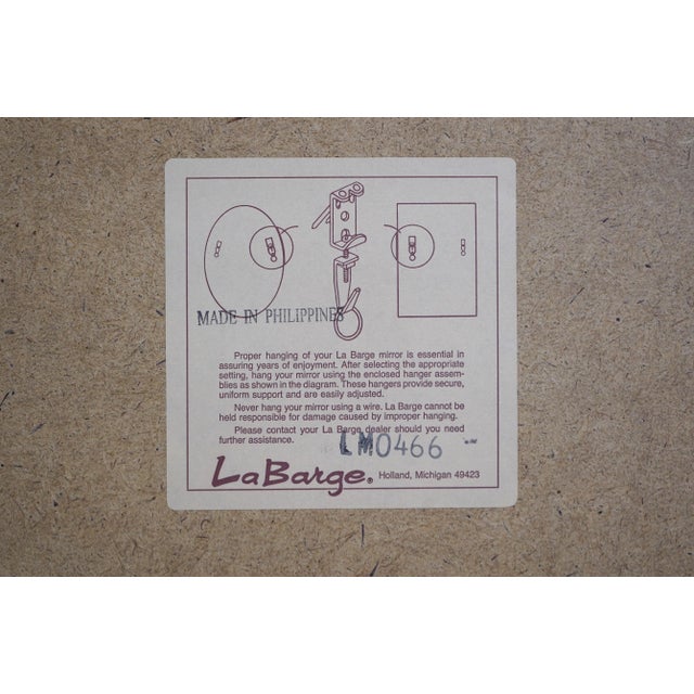 Labarge Lm-0466 Gold Frame Decorator Mirror For Sale - Image 12 of 12