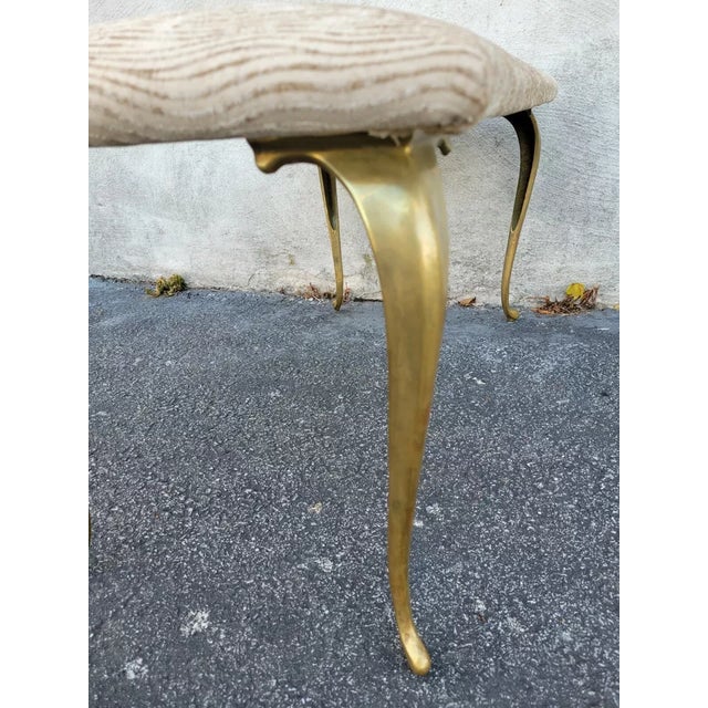 Vintage 1940s Bronze Feet Window Bench For Sale - Image 9 of 10