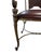 Metal Vintage Maitland-Smith Bronze Finish Metal Armchair With Cane Back and Leather Seat For Sale - Image 7 of 10