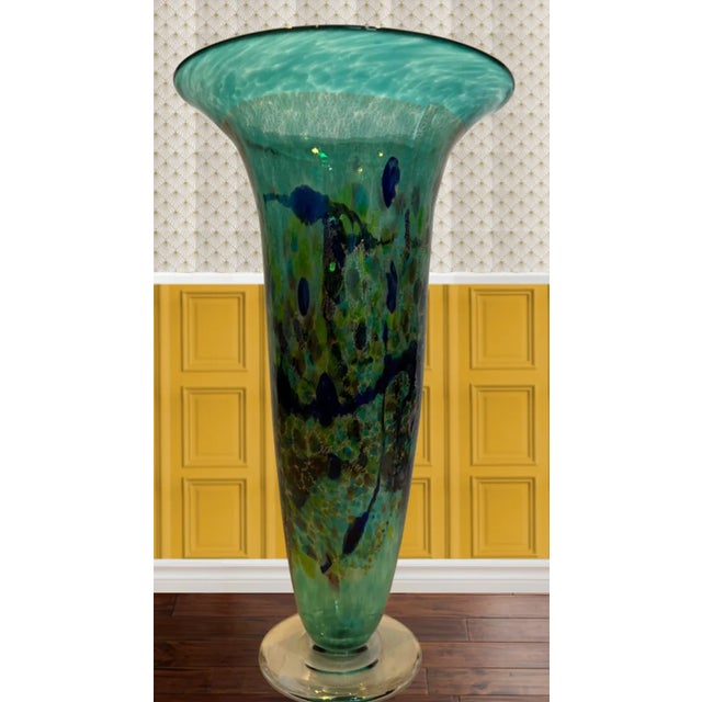 Dale Chihuly Robert Held Art Glass Green Abstract Vase For Sale - Image 4 of 12