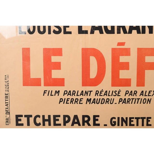 "Le Defenseur" French Movie Poster For Sale - Image 4 of 10