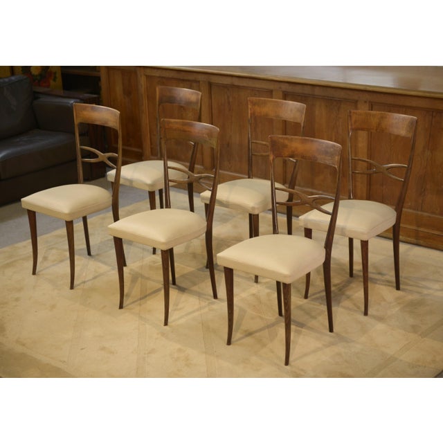 Wood Chairs by Sedie Friuli for Consorzio, Italy, 1960s, Set of 6 For Sale - Image 7 of 13