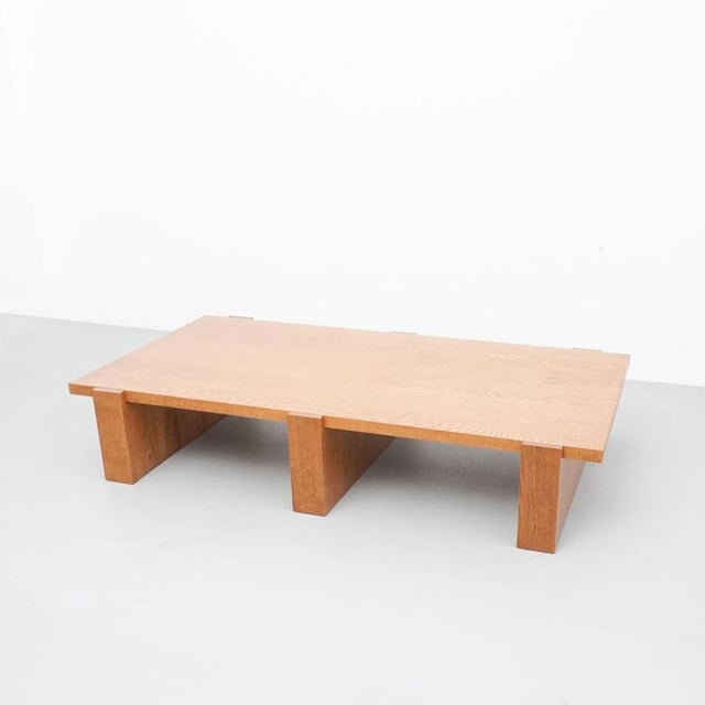 Mid-Century Modern Oak Low Center Table from Dada Est For Sale - Image 4 of 16