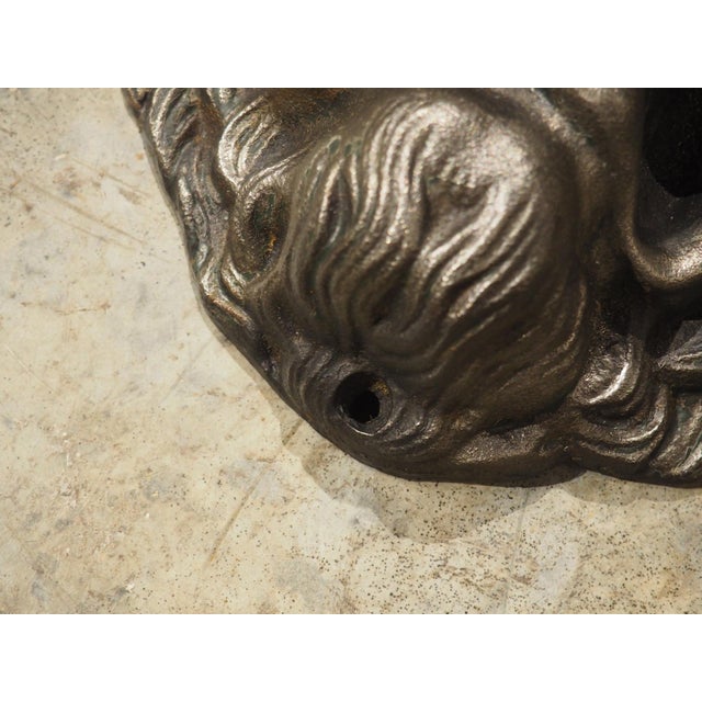 Brown Circa 1920s French Cast Iron Lion Fountain Feature, Spout For Sale - Image 8 of 13
