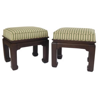 Vintage Ming Donghia Textile Benches - A Pair For Sale