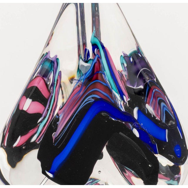 Blue Michael Schmidt and Sonia Rhea Art Glass Sculpture For Sale - Image 8 of 11