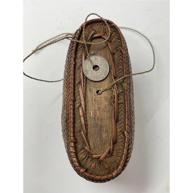 Asian Vintage Southeast Asian Tobacco Storage Bamboo Basket. For Sale - Image 3 of 13