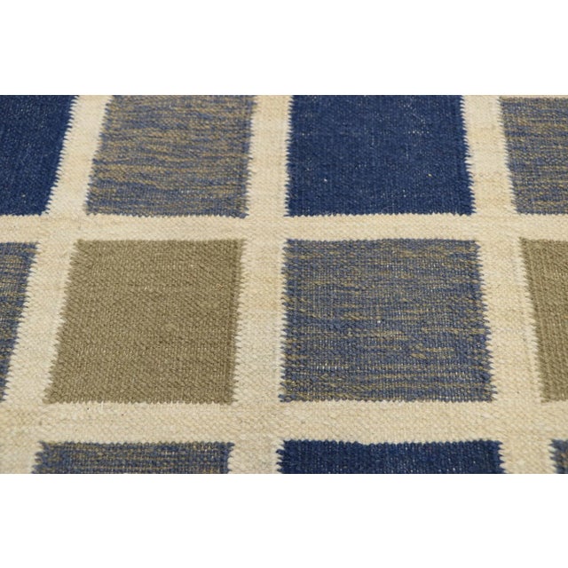 Vintage Kilim Buffalo Plaid Rug - 08'07 x 10'10 For Sale - Image 4 of 9