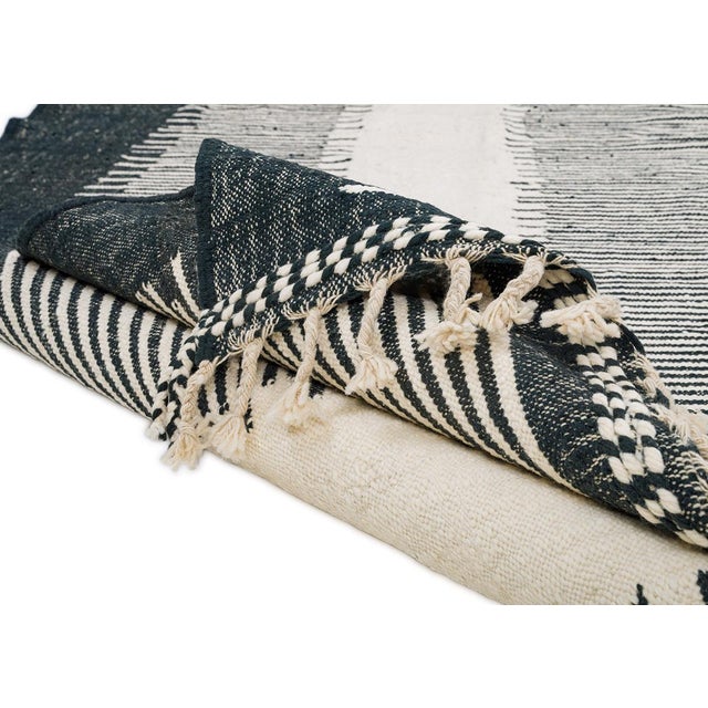 Moroccan Flatweave Wool Rug by Azele Studio For Sale - Image 6 of 9