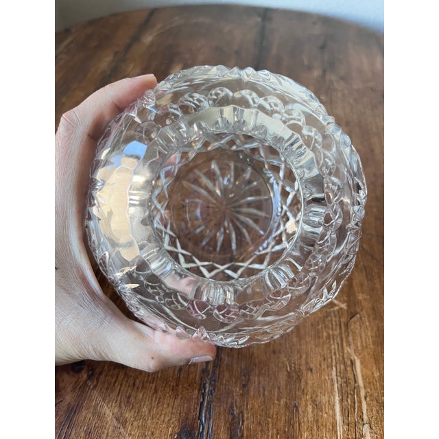Vintage Crystal Rose Bowl 4.5” For Sale - Image 10 of 10