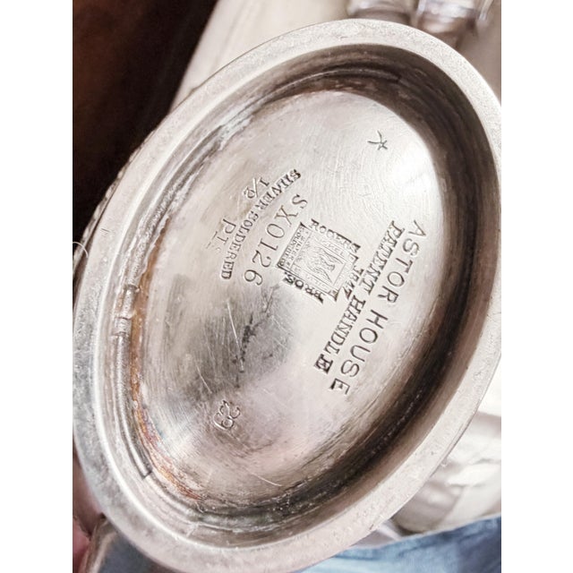 Victorian Antique Silver Plated Teapot From Astor House Hotel Nyc For Sale - Image 3 of 7