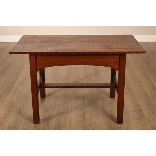 Antique L. & J.G. Stickley Mission Oak Library Table For Sale - Image 15 of 18