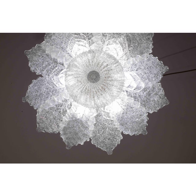 Ischia, Murano Clear Trasparent Vintage Glass Ceiling Light, 1970s For Sale - Image 10 of 12