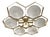 21st Century Hive Satin Brass Glossy Gray Murano Flush Mount by Fabio LTD For Sale
