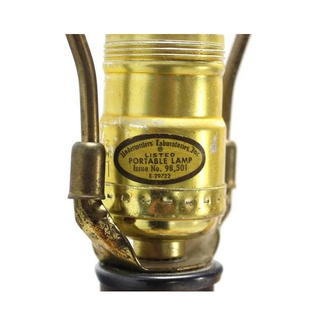 Ceramic Vintage Mid-Century Art Pottery Vase Table Lamps - A Pair For Sale - Image 7 of 8