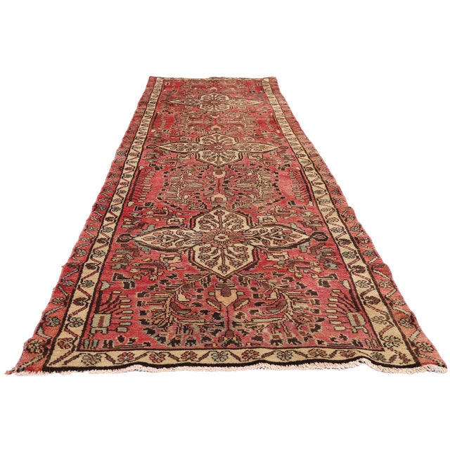 Victorian Vintage Persian Dergazine Hamadan Rug, 02'11 X 12'01 For Sale - Image 3 of 10