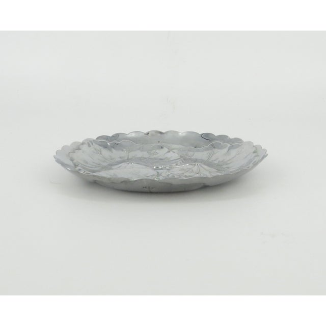 1930s American Art Deco Chrome Dish by Bruce Hunt For Sale - Image 5 of 7