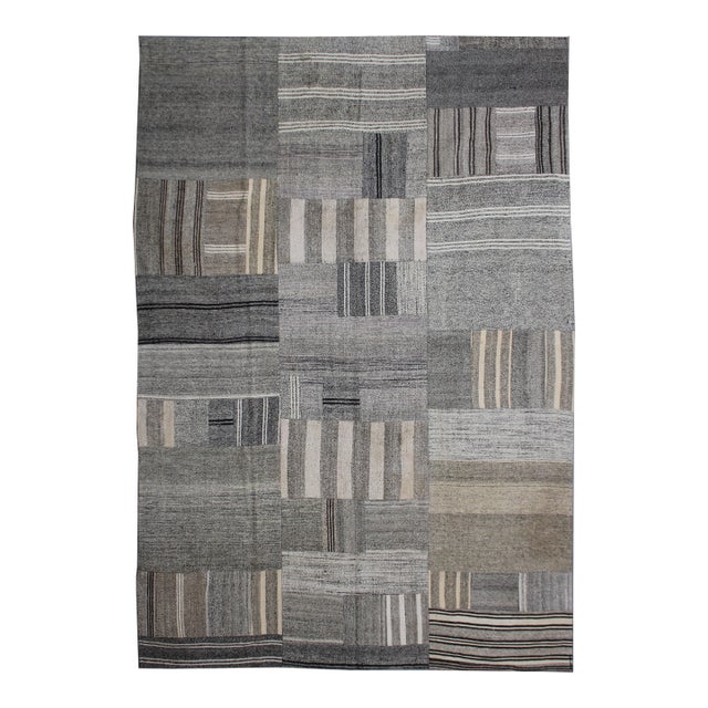 Handmade Vintage Patchwork Rug. 8'3" X 10'7" For Sale