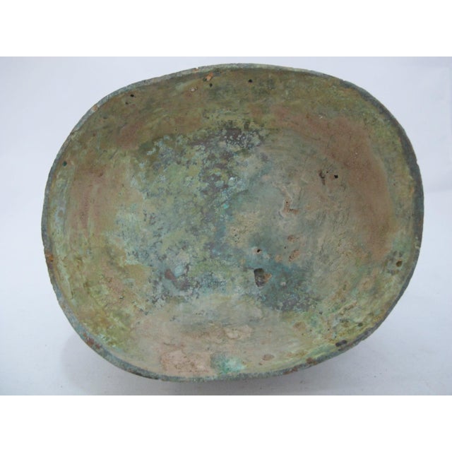 Chinese Bronze Ware Dynasty Kettle Cockscomb Flask With Archaic Horse Design For Sale - Image 14 of 14