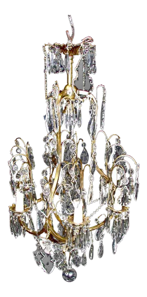 Six Arm Crystal Chandelier