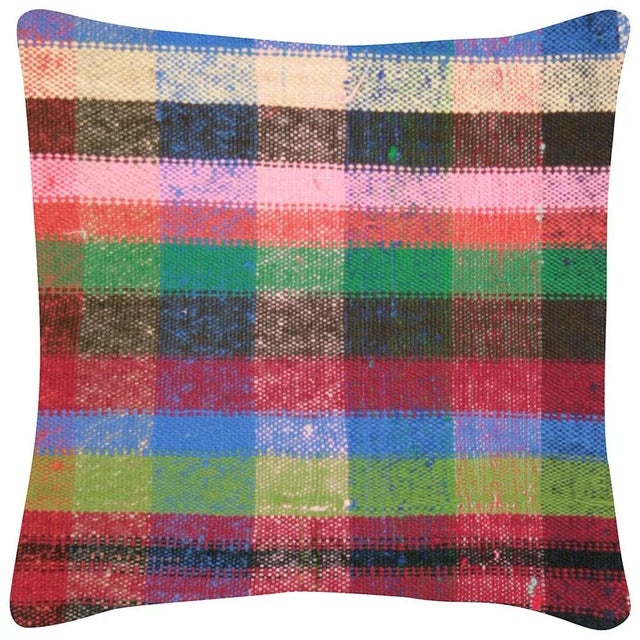 Art Deco 1960s Turkish Hemp Pillow - 16" X 16" For Sale - Image 3 of 3