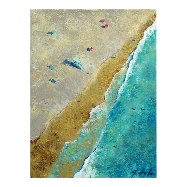 Golden Day - Original California Landscape Acrylic Painting on Canvas by Kathleen Keifer For Sale