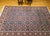 Vintage Persian Tabriz Afshan Rug, Hand-Knotted Wool, Allover Geometric Caucasian Kuba Pattern, Navy & Red, 7x10 For Sale - Image 11 of 18