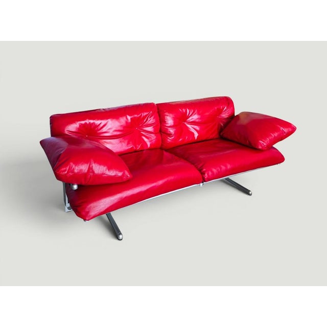 Red Ouverture Sofa by Pierluigi Cerri for Poltrona Frau, 2003 For Sale - Image 11 of 18