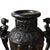 Black Mid 20th Century Tall Black Metal Urn With Pedestal For Sale - Image 8 of 9