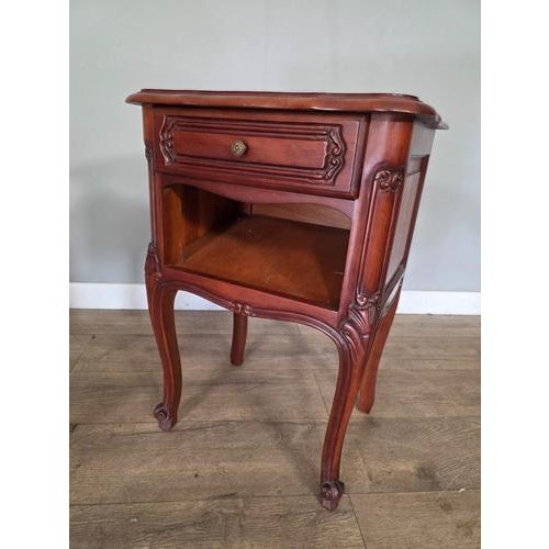 Wood Antique French Louis XV Style Bedside Cabinets, Set of 2 For Sale - Image 7 of 14