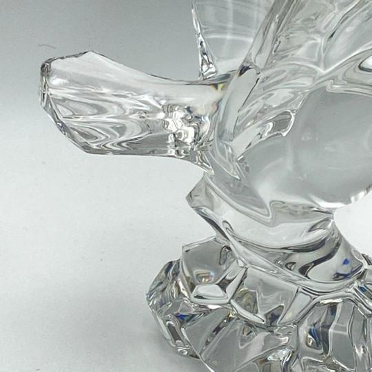 Late 20th Century Val St Lambert Crystal Eagle Sculpture / Figurine (Large 9.5-inch, 4lbs) Signed DeSousa For Sale - Image 5 of 18