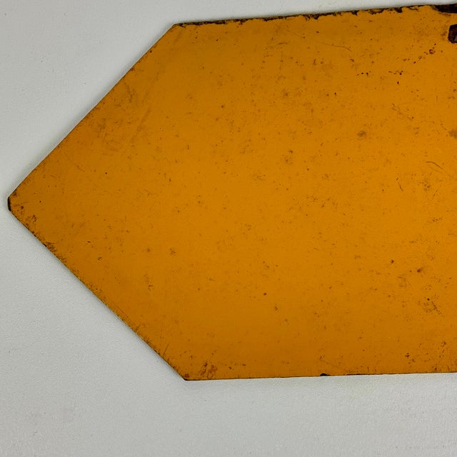 1970s Vintage Large Arrow Sign in Deep Yellow for Modern Design For Sale - Image 5 of 7