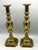 Pair of antique English brass "Ace of Diamonds" candlesticks, produced circa 1887 to commemorate Queen Victoria's Diamond...