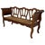 20th Century Walnut Victorian Bench in Wood and Rattan Seat For Sale - Image 9 of 9