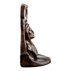 Antique Cast Iron Dante Alighieri Figural Doorstop – Gilt Bronze Finish – Early 20th Century