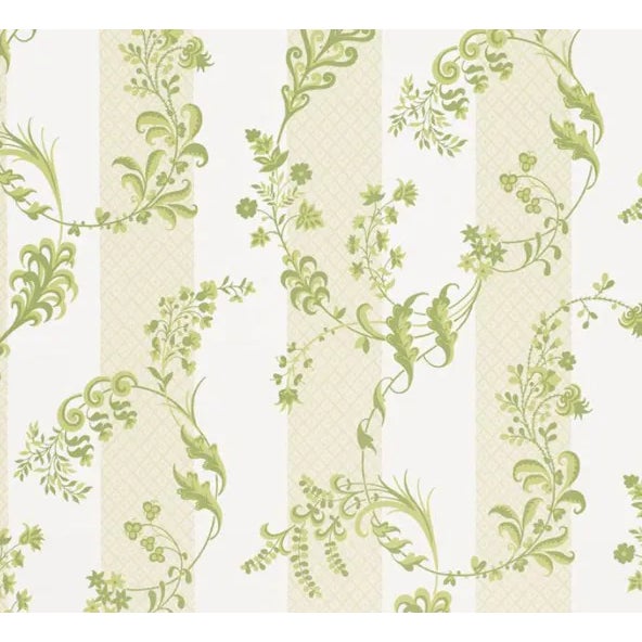 Bagatelle features a cheerful combination of stripes, delicate lattice and scrolling vines on crisp glazed Cotton. The...