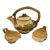 Mid 20th Century McCoy Pottery Leaf Motif Tea Set - Set of 3 For Sale