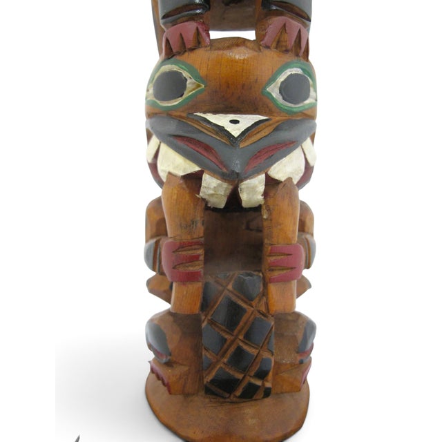 Ray Williams Pacific Nw Eagle Clan Native American Carved Wood Totem Pole For Sale - Image 12 of 14