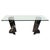 Modern Rectangular Glass Dining Table with Marble Base, 1970s For Sale - Image 15 of 15