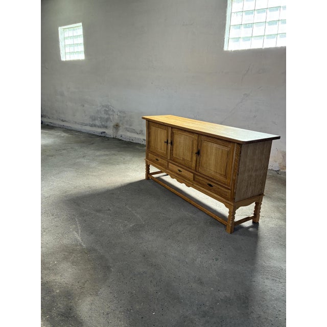 Oak Sideboard in style of Henning Kjærnulf, 1970s For Sale - Image 14 of 18