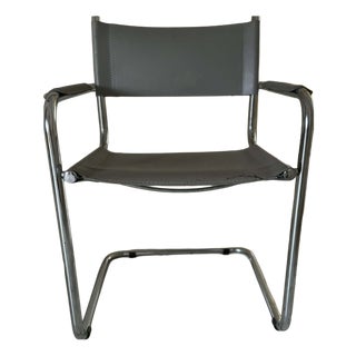 Mid-Century Grey Tubular Chair, 1960s For Sale