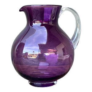 Vintage Boho Blown Glass Pitcher