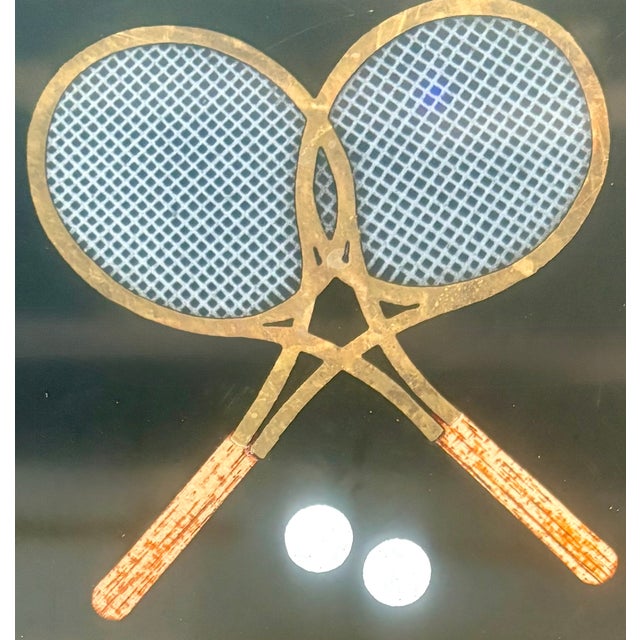 Mid-Century Modern 1960"s Couroc of Monterey Tennis Round Serving Tray For Sale - Image 3 of 7