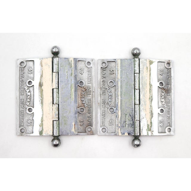 These door hinges are made of nickel plated brass with ball tips, five knuckles, and a template hole pattern. Made by...