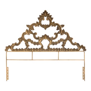 Rococo Gilded Iron Queen Headboard For Sale