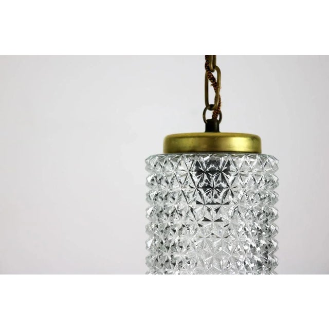 Crystal Glass Pendant Lamp, 1960s For Sale - Image 10 of 14