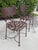 Vintage Scroll Arm Wrought Iron Patio Dining Chairs - Pair For Sale - Image 10 of 12