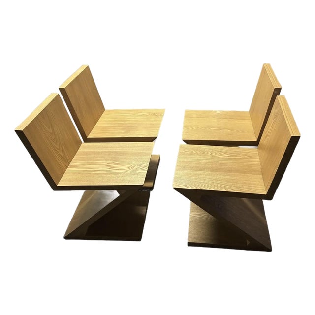 Vintage Zig Zag Chair Set For Sale