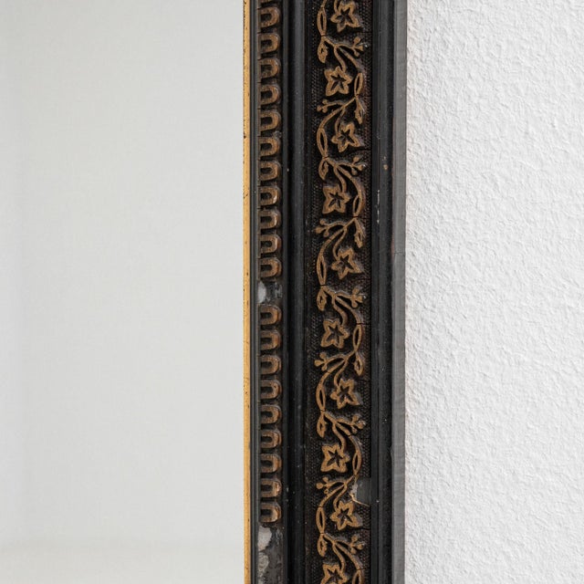 Wood 19th Century France Napoleon III Bronze Wood Mirror For Sale - Image 7 of 8