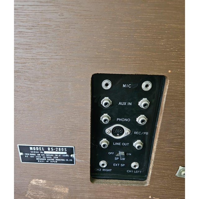 Metal Vintage 1969 National Rs 280s Fm Am Stereo Radio Cassette Player & Recorder For Sale - Image 7 of 9